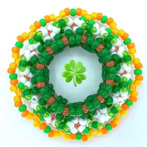 🍀🧡💚”Lucky Leprechaun” St. Patrick’s Kandi Cuff
